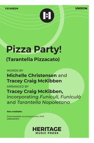 Pizza Party! Unison choral sheet music cover Thumbnail